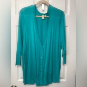 14th & Union 3x Button Front V-neck Cardigan Sweater